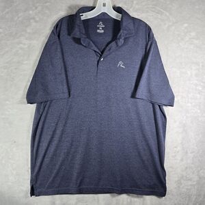 Rhoback Performance Polo Mens Size XL Extra Large Heather Blue Short Sleeve Golf